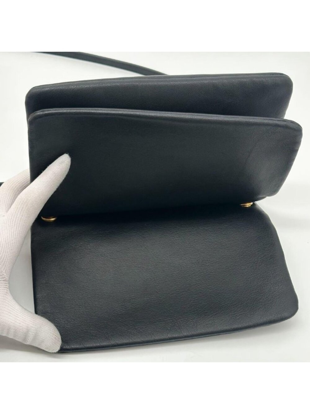 Celine Trio Small Shoulder Bag Pouch Leather Phoebe Philo Era - Picture 10 of 15